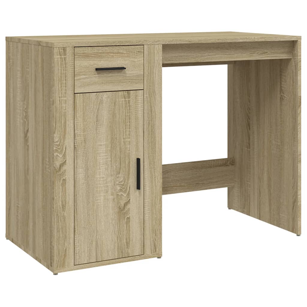 Bureau 100x49x75 cm bewerkt hout sonoma eikenkleurig is nu te koop bij PeponiXL, paradijselijk wonen!