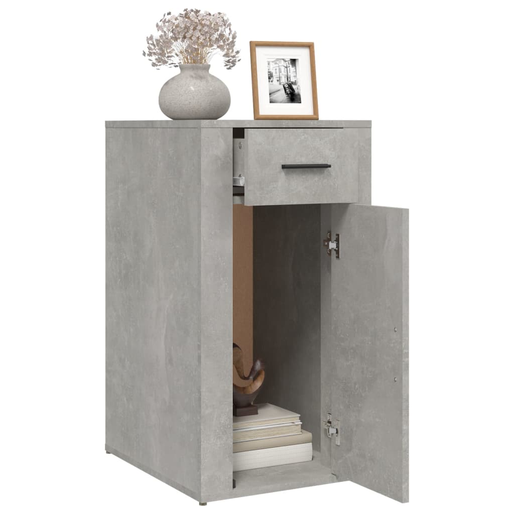 Bureaukastje 40x49x75 cm bewerkt hout betongrijs is nu te koop bij PeponiXL, paradijselijk wonen!