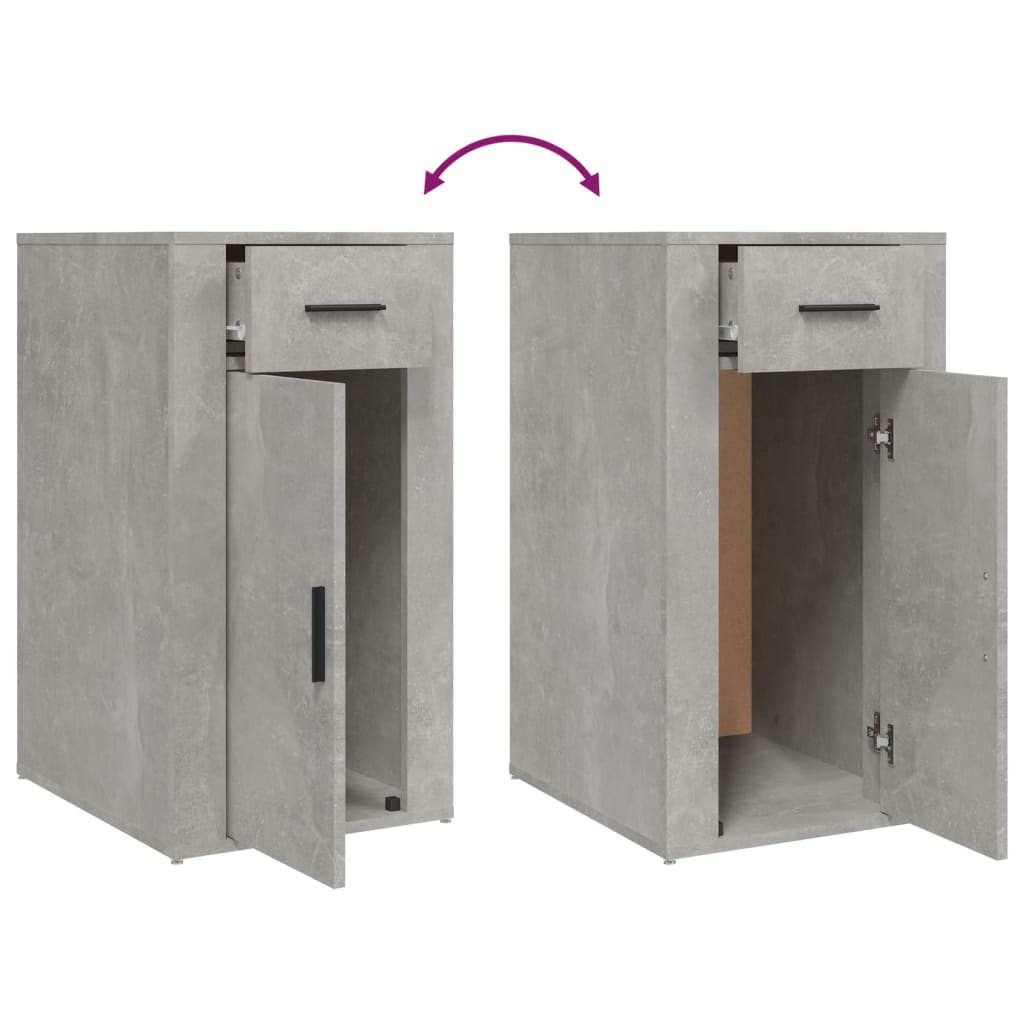 Bureaukastje 40x49x75 cm bewerkt hout betongrijs is nu te koop bij PeponiXL, paradijselijk wonen!