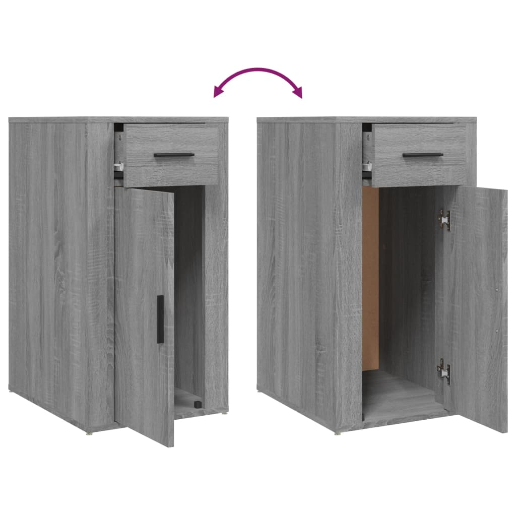 Bureaukastje 40x49x75 cm bewerkt hout grijs sonoma eikenkleurig is nu te koop bij PeponiXL, paradijselijk wonen!
