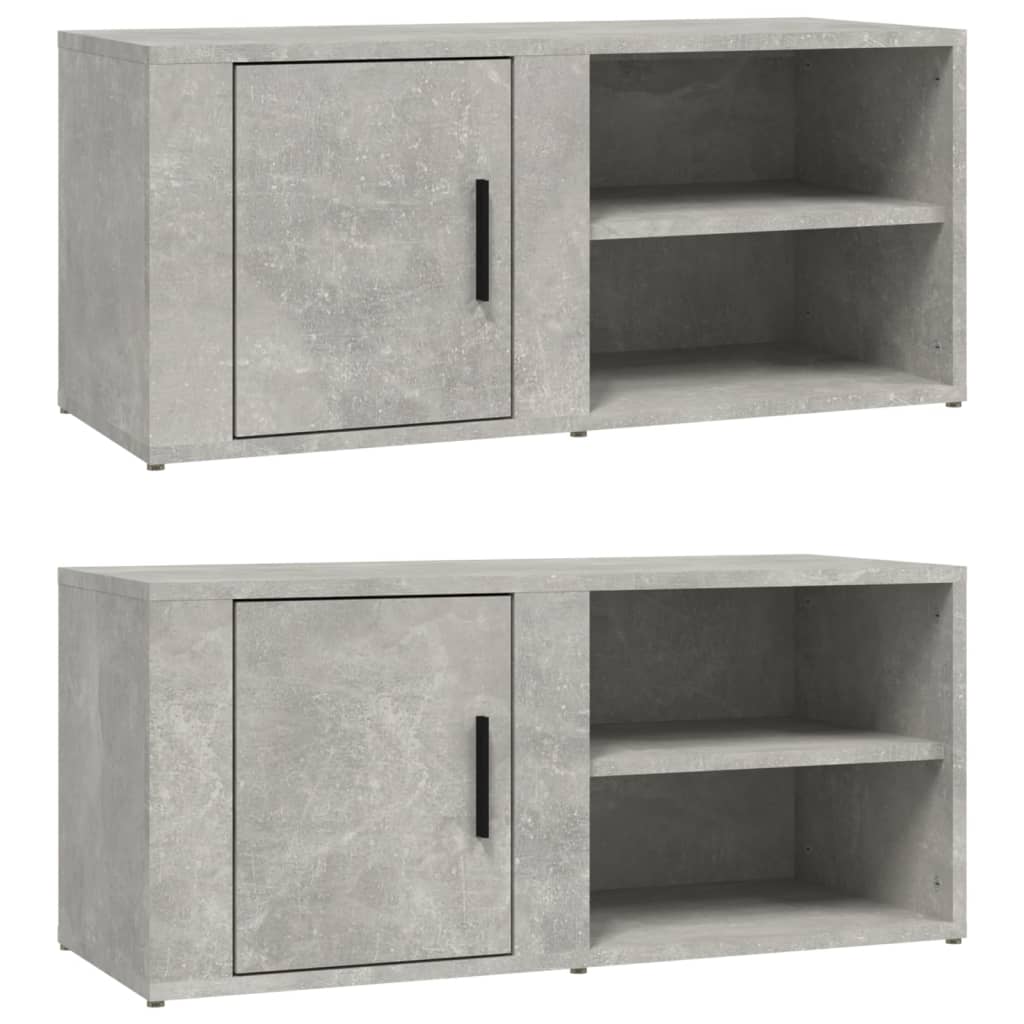 Tv-meubels 2 st 80x31,5x36 cm bewerkt hout betongrijs is nu te koop bij PeponiXL, paradijselijk wonen!