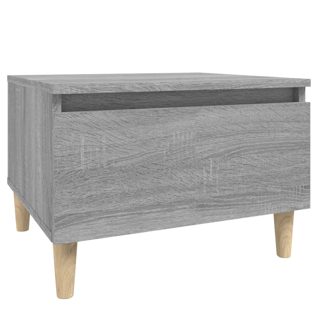 Bijzettafel 50x46x35 cm bewerkt hout grijs sonoma eikenkleurig is nu te koop bij PeponiXL, paradijselijk wonen!