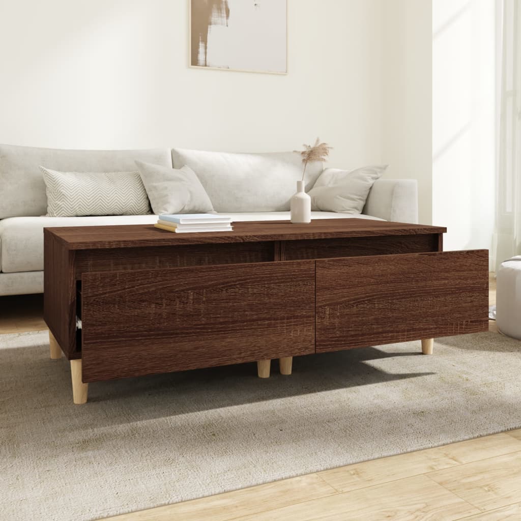 Bijzettafels 2 st 50x46x35 cm bewerkt hout bruin eikenkleur is nu te koop bij PeponiXL, paradijselijk wonen!