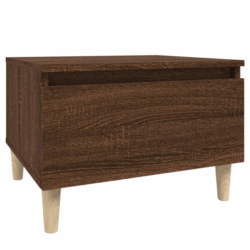 Bijzettafels 2 st 50x46x35 cm bewerkt hout bruin eikenkleur is nu te koop bij PeponiXL, paradijselijk wonen!