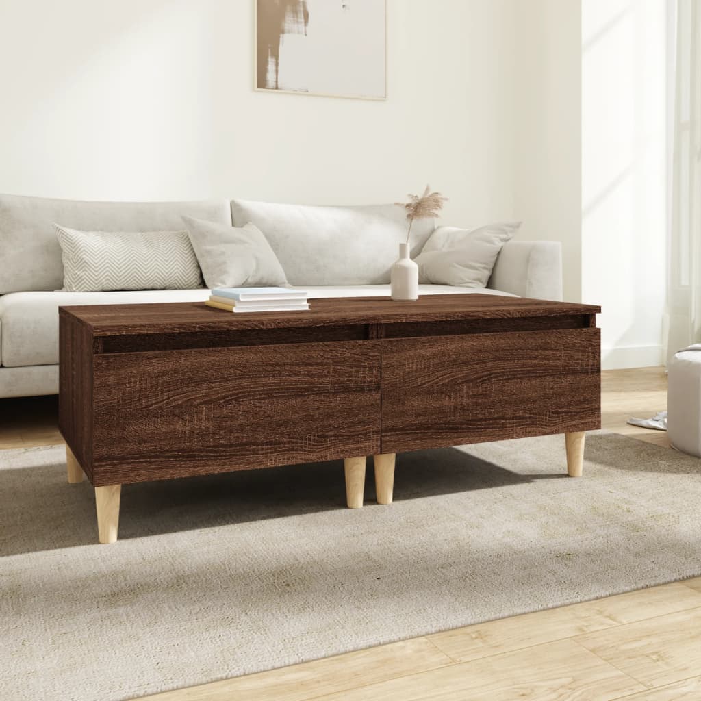 Bijzettafels 2 st 50x46x35 cm bewerkt hout bruin eikenkleur is nu te koop bij PeponiXL, paradijselijk wonen!