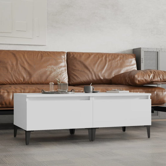 Bijzettafels 2 st 50x46x35 cm bewerkt hout wit is nu te koop bij PeponiXL, paradijselijk wonen!