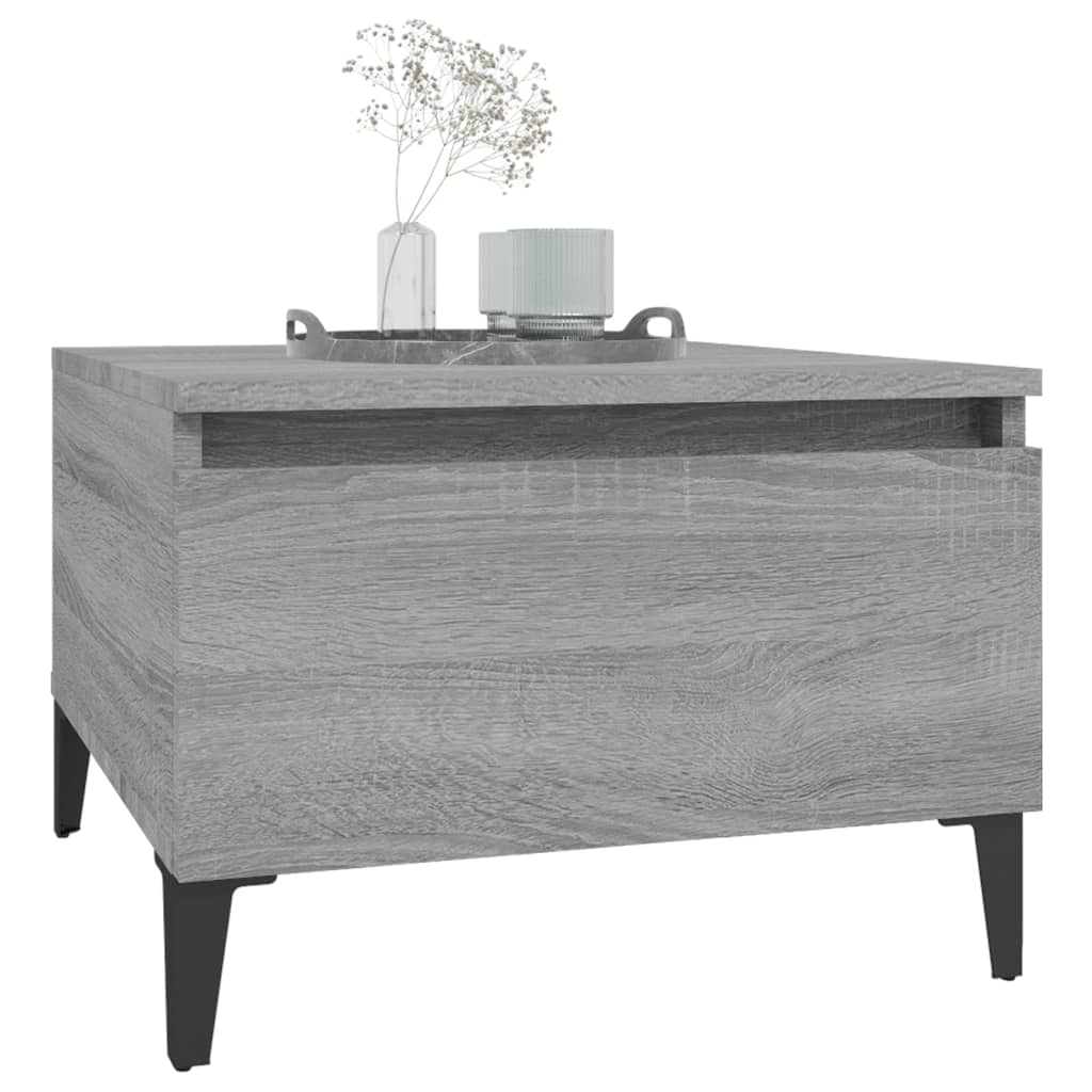 Bijzettafels 2 st 50x46x35 cm bewerkt hout grijs sonoma eiken is nu te koop bij PeponiXL, paradijselijk wonen!