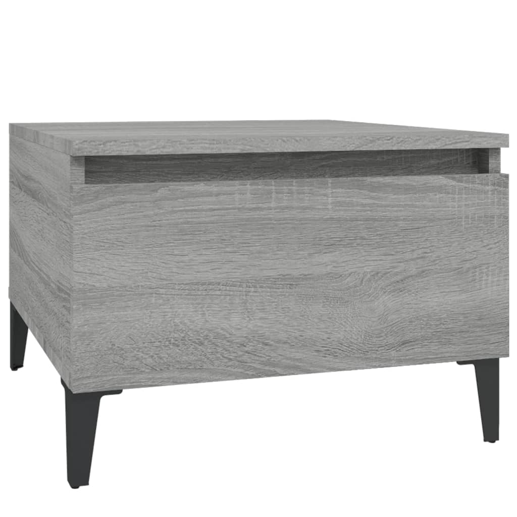 Bijzettafels 2 st 50x46x35 cm bewerkt hout grijs sonoma eiken is nu te koop bij PeponiXL, paradijselijk wonen!