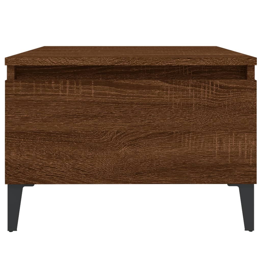Bijzettafel 50x46x35 cm bewerkt hout bruin eikenkleur is nu te koop bij PeponiXL, paradijselijk wonen!