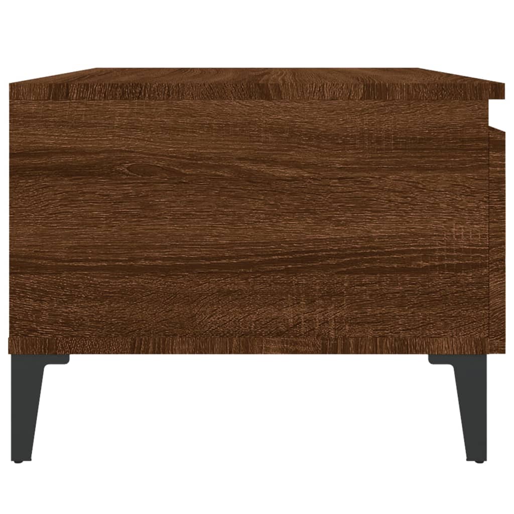 Bijzettafel 50x46x35 cm bewerkt hout bruin eikenkleur is nu te koop bij PeponiXL, paradijselijk wonen!