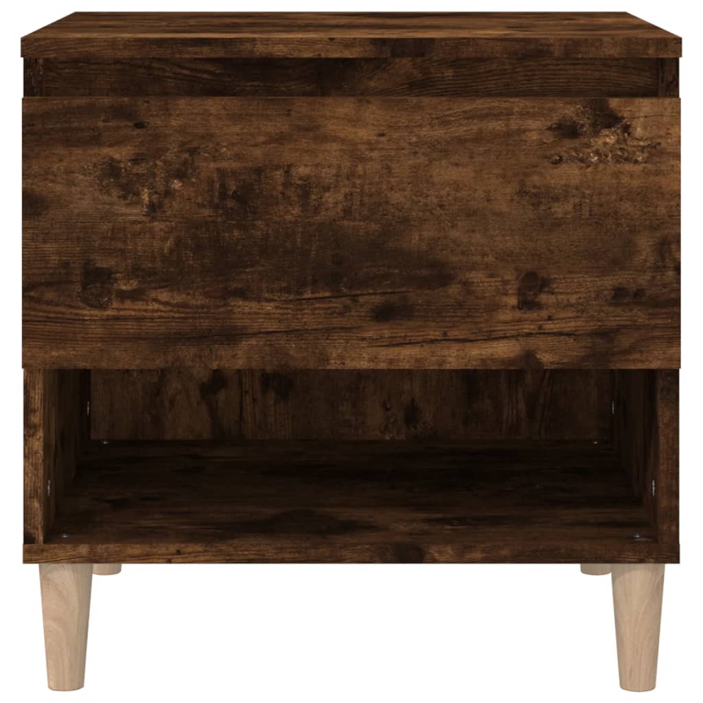 Nachtkastje 50x46x50 cm bewerkt hout gerookt eikenkleurig is nu te koop bij PeponiXL, paradijselijk wonen!