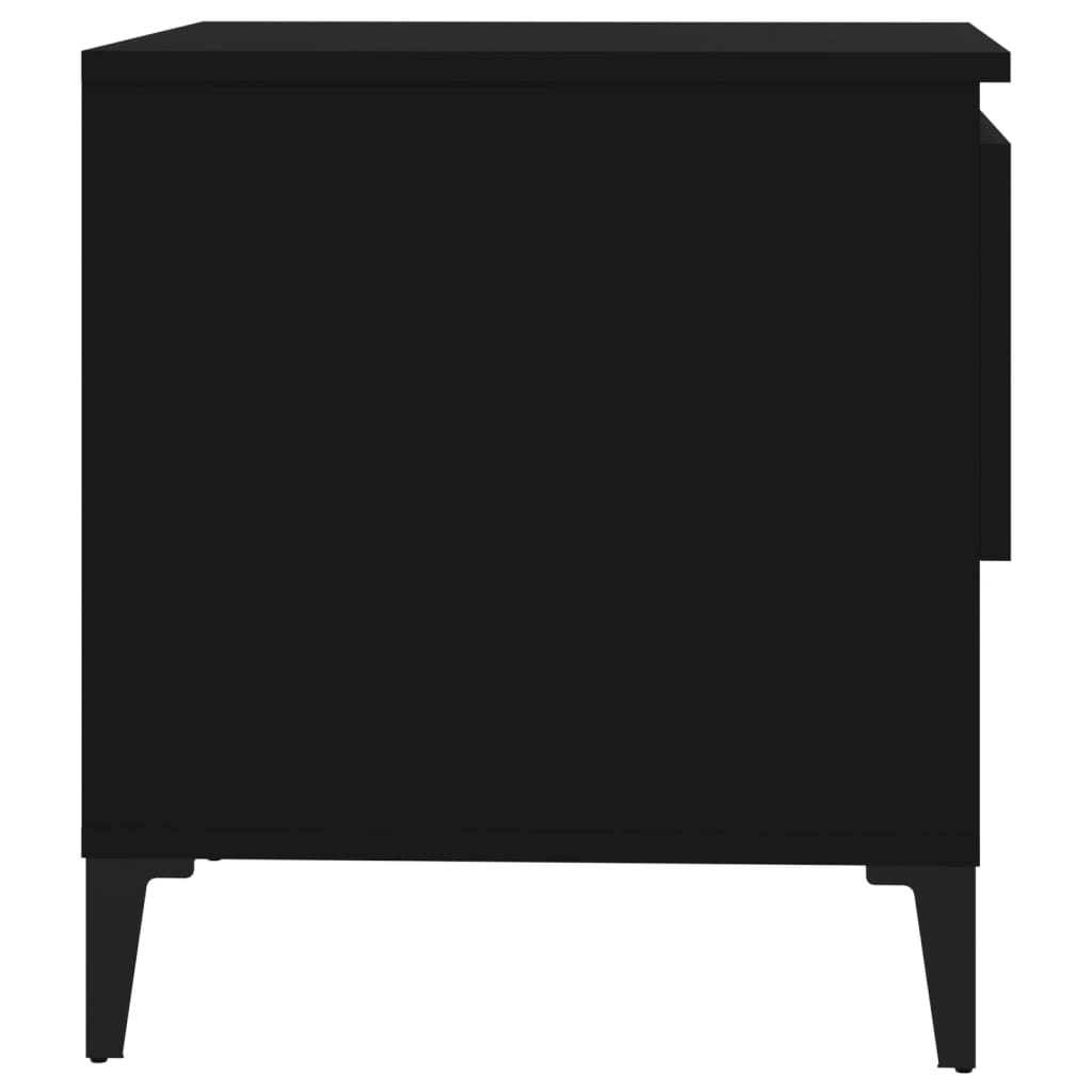 Bijzettafel 50x46x50 cm bewerkt hout zwart is nu te koop bij PeponiXL, paradijselijk wonen!
