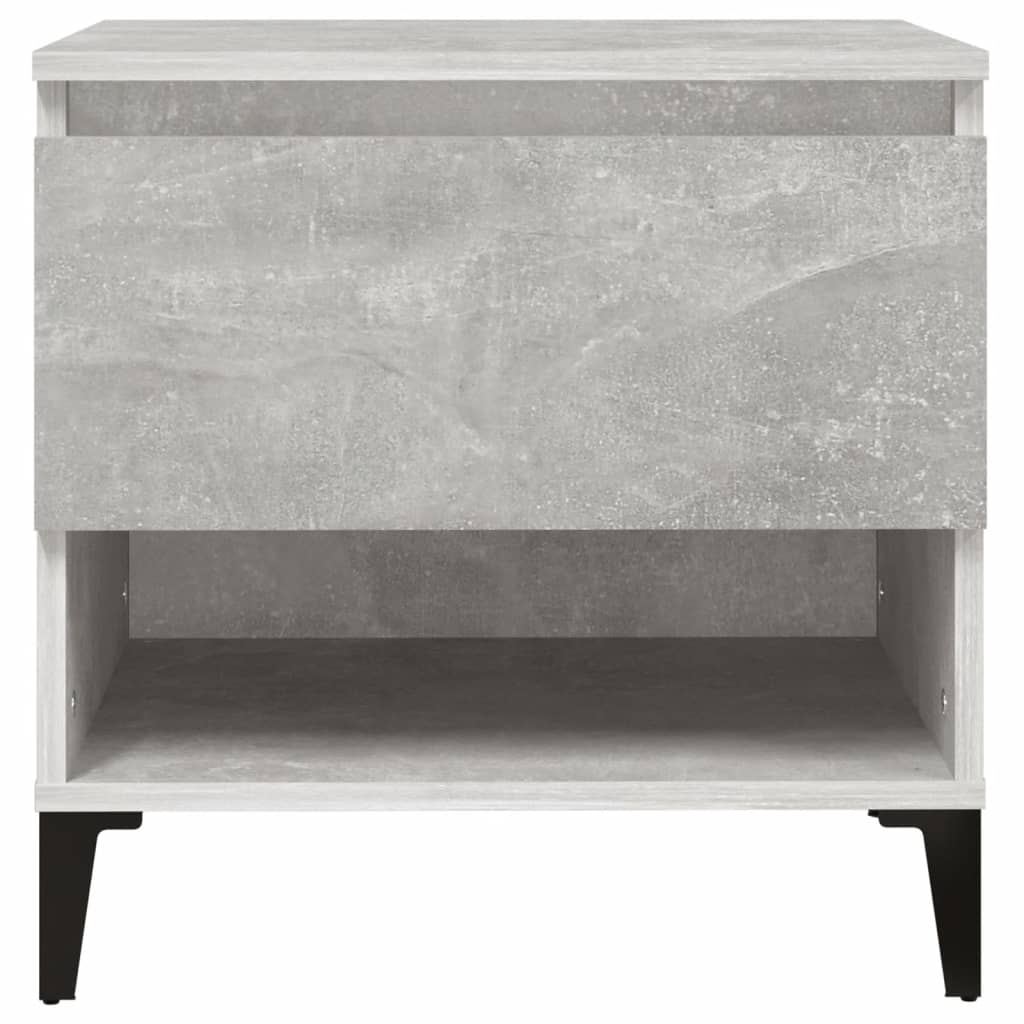 Bijzettafel 50x46x50 cm bewerkt hout betongrijs is nu te koop bij PeponiXL, paradijselijk wonen!