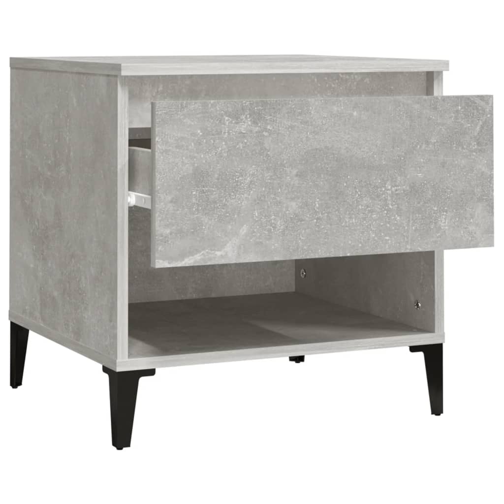 Bijzettafel 50x46x50 cm bewerkt hout betongrijs is nu te koop bij PeponiXL, paradijselijk wonen!