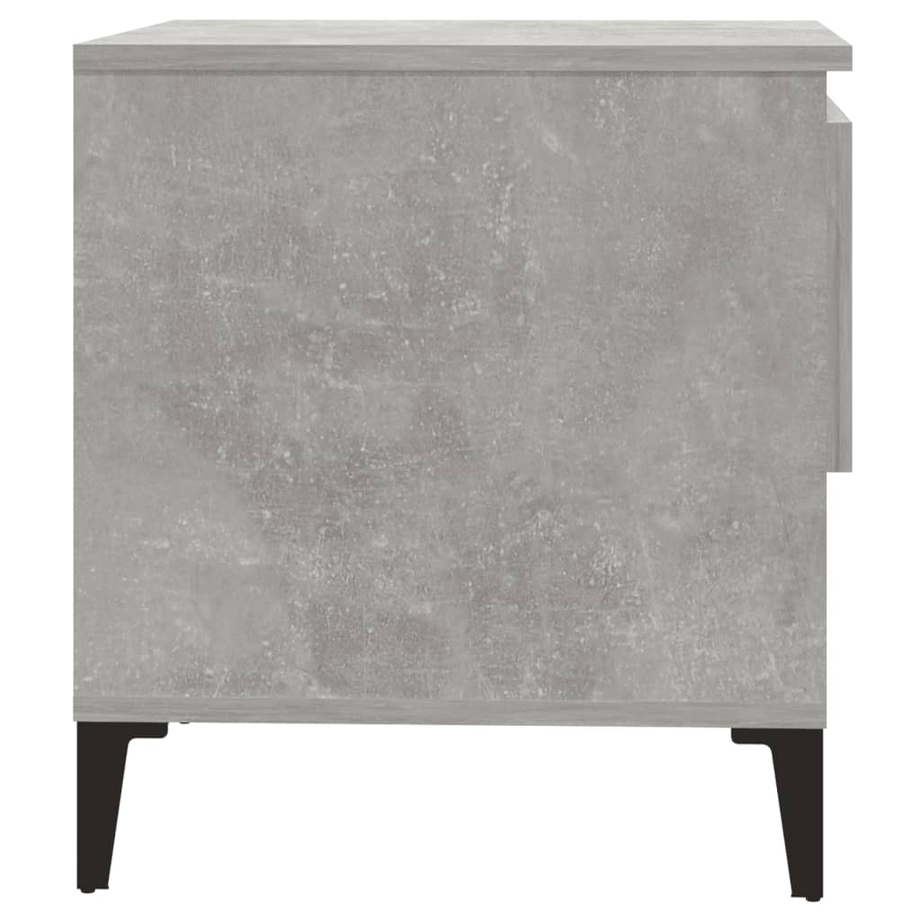 Bijzettafel 50x46x50 cm bewerkt hout betongrijs is nu te koop bij PeponiXL, paradijselijk wonen!