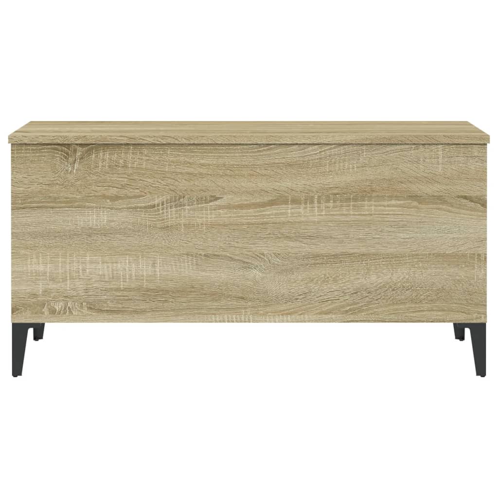 Salontafel 90x44,5x45 cm bewerkt hout sonoma eikenkleurig is nu te koop bij PeponiXL, paradijselijk wonen!