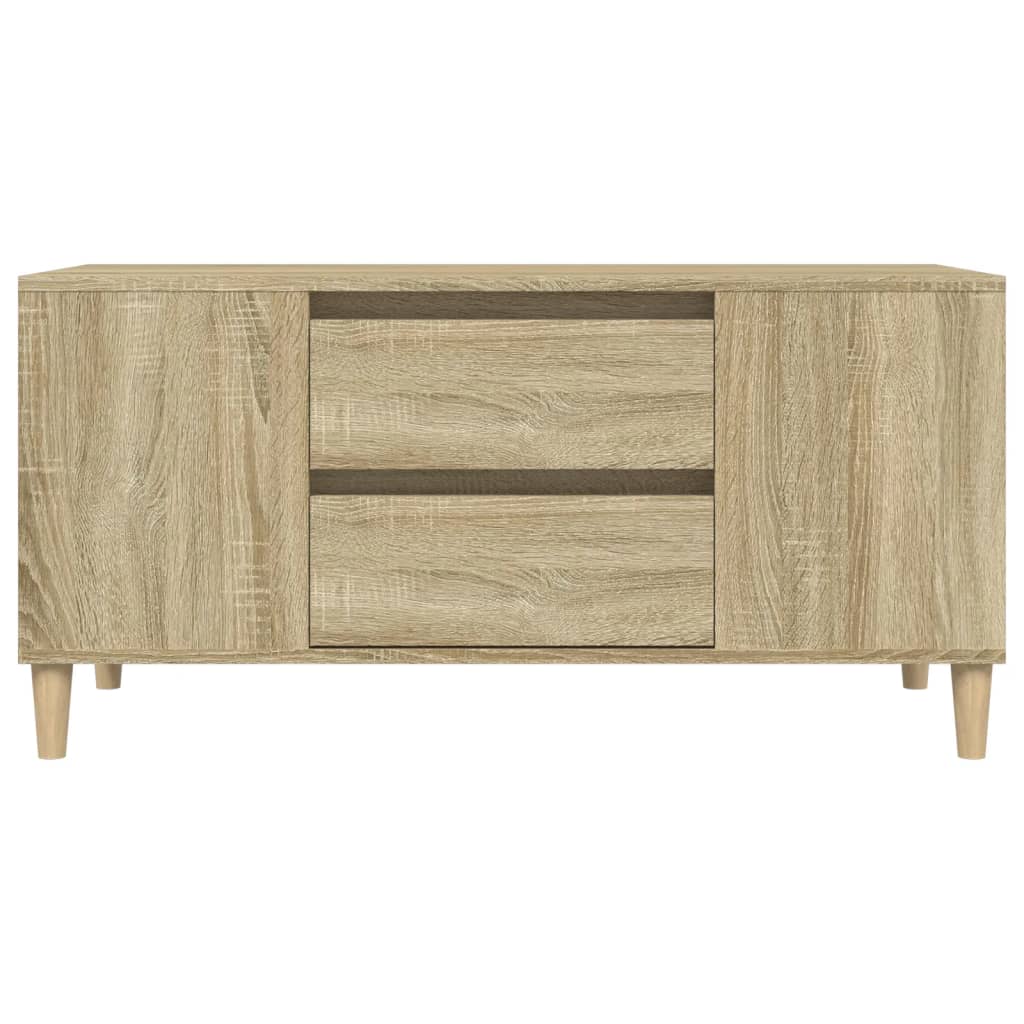Tv-meubel 102x44,5x50 cm bewerkt hout sonoma eikenkleurig is nu te koop bij PeponiXL, paradijselijk wonen!