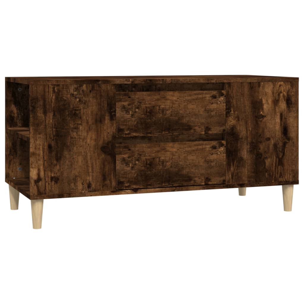 Tv-meubel 102x44,5x50 cm bewerkt hout gerookt eikenkleurig is nu te koop bij PeponiXL, paradijselijk wonen!
