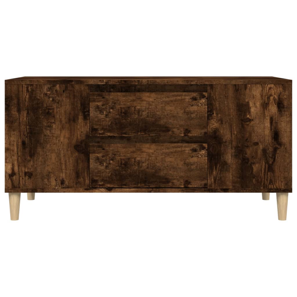 Tv-meubel 102x44,5x50 cm bewerkt hout gerookt eikenkleurig is nu te koop bij PeponiXL, paradijselijk wonen!