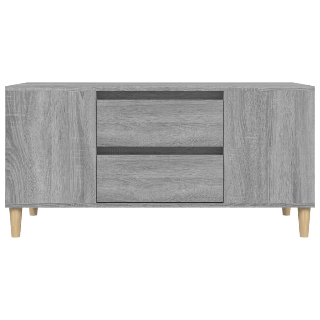Tv-meubel 102x44,5x50 cm bewerkt hout grijs sonoma eikenkleurig is nu te koop bij PeponiXL, paradijselijk wonen!