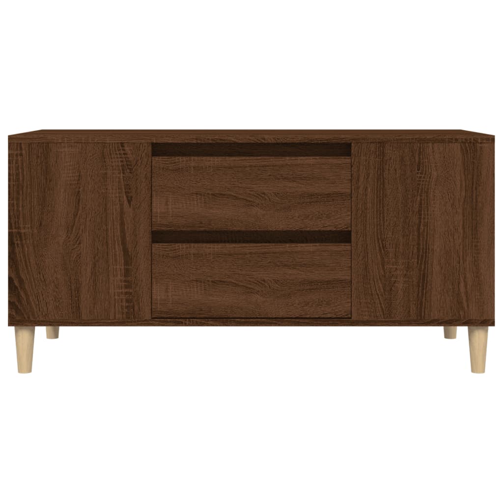 Tv-meubel 102x44,5x50 cm bewerkt hout bruin eikenkleur is nu te koop bij PeponiXL, paradijselijk wonen!