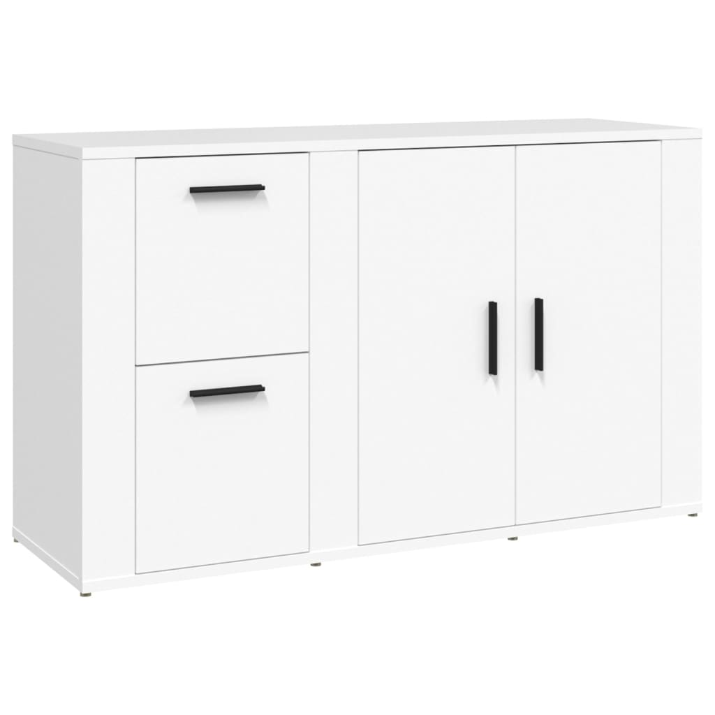 Dressoir 100x33x59,5 cm bewerkt hout wit is nu te koop bij PeponiXL, paradijselijk wonen!