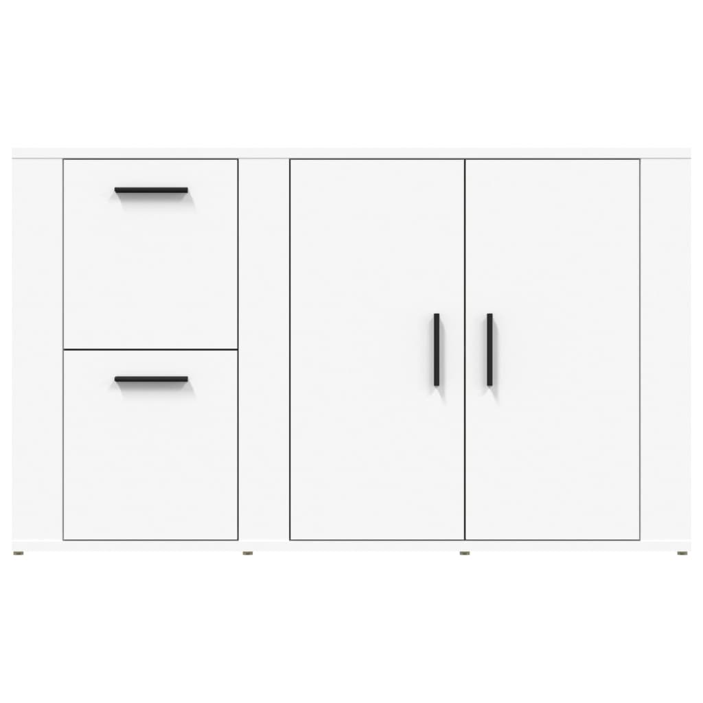 Dressoir 100x33x59,5 cm bewerkt hout wit is nu te koop bij PeponiXL, paradijselijk wonen!