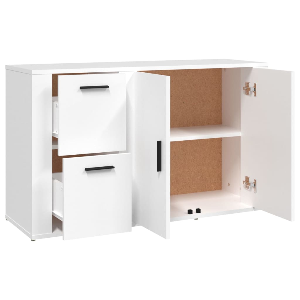 Dressoir 100x33x59,5 cm bewerkt hout wit is nu te koop bij PeponiXL, paradijselijk wonen!