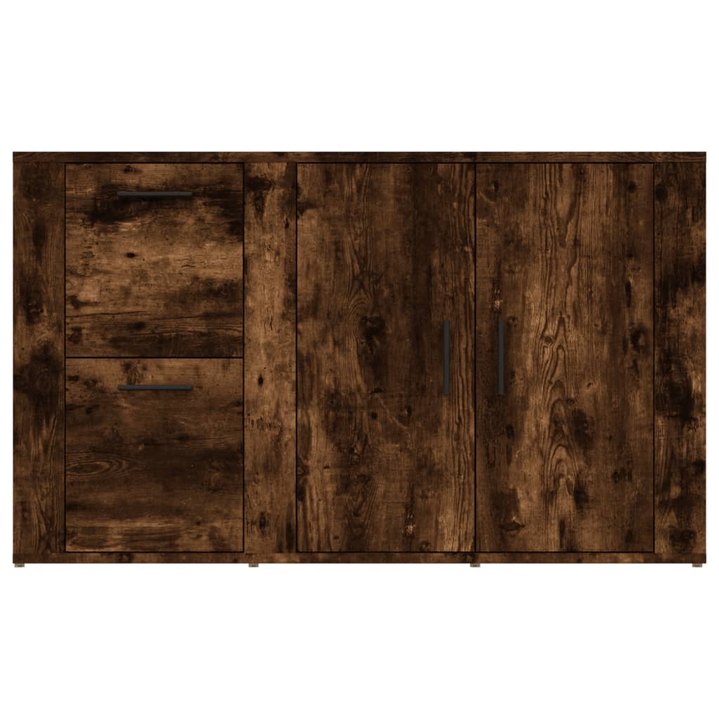 Dressoir 100x33x59,5 cm bewerkt hout gerookt eikenkleurig is nu te koop bij PeponiXL, paradijselijk wonen!