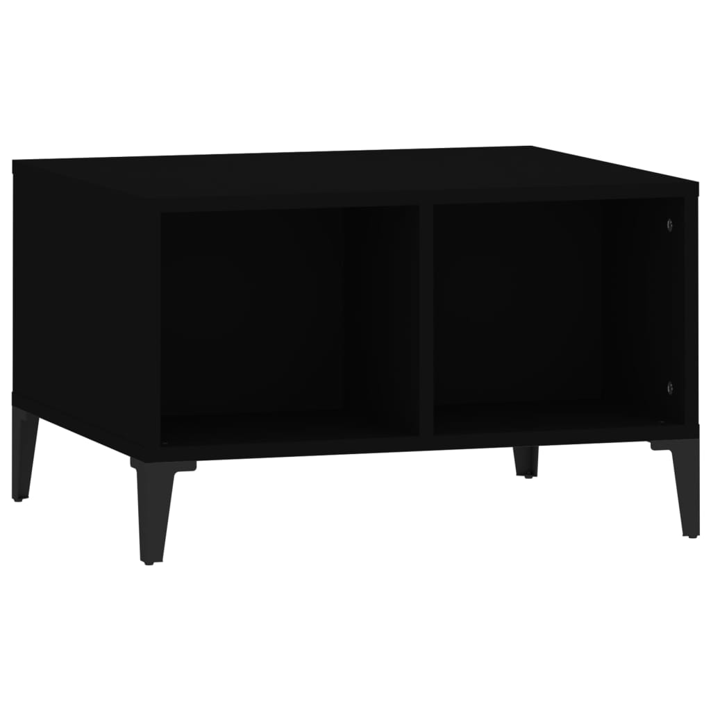 Salontafel 60x50x36,5 cm bewerkt hout zwart is nu te koop bij PeponiXL, paradijselijk wonen!