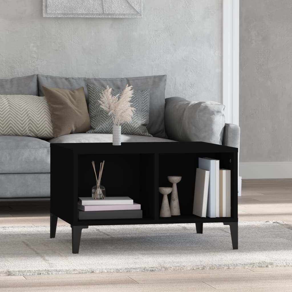 Salontafel 60x50x36,5 cm bewerkt hout zwart is nu te koop bij PeponiXL, paradijselijk wonen!