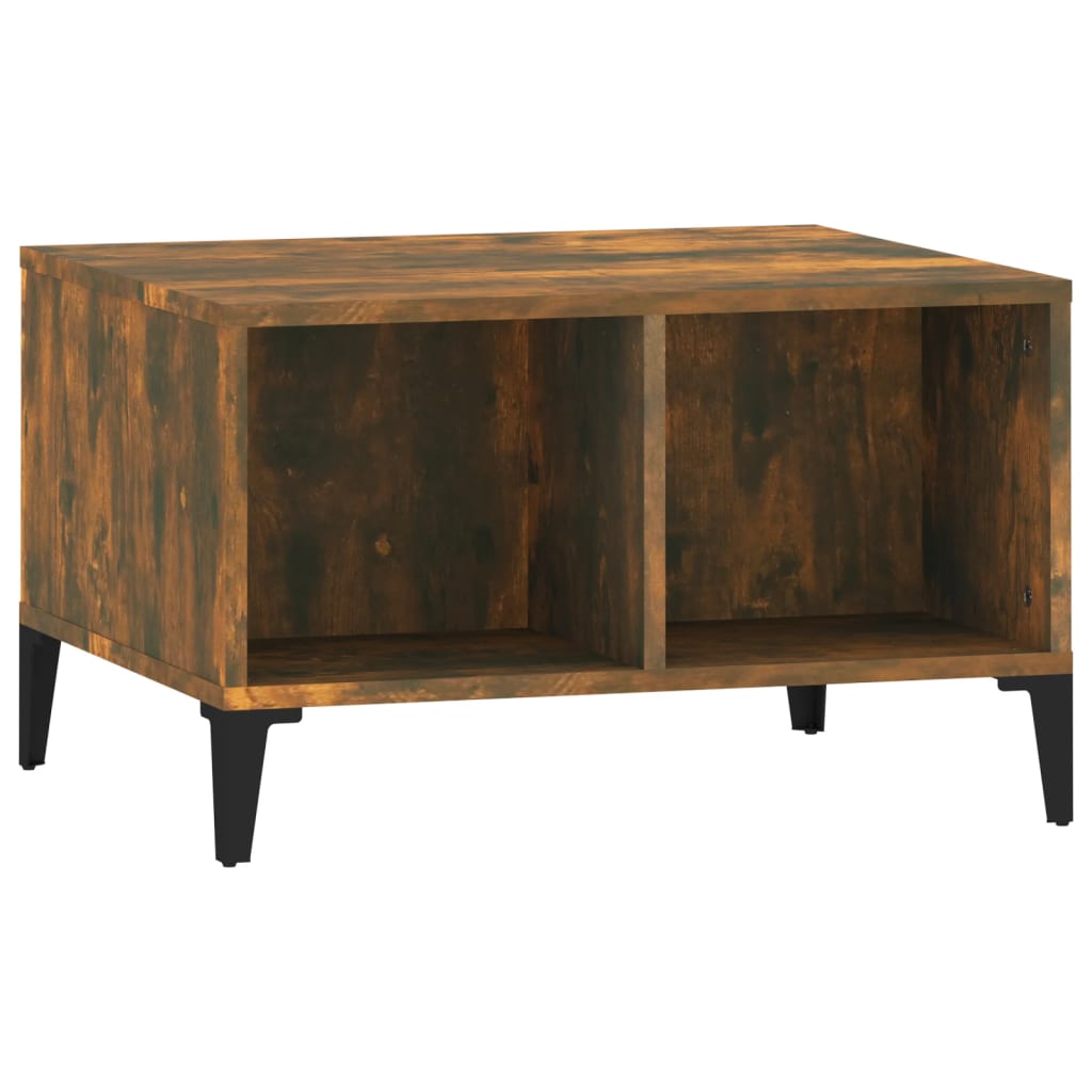 Salontafel 60x50x36,5 cm bewerkt hout gerookt eikenkleurig is nu te koop bij PeponiXL, paradijselijk wonen!