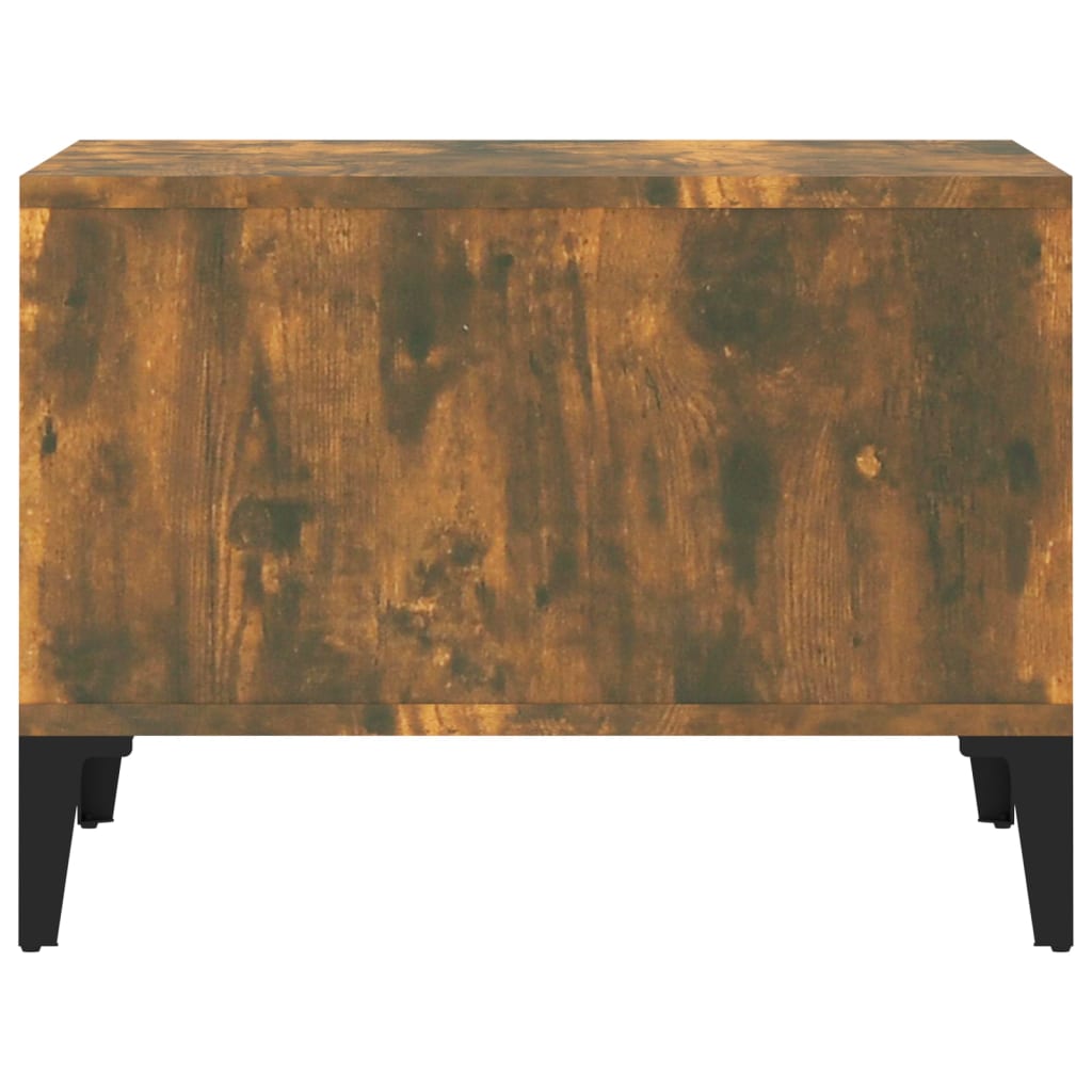 Salontafel 60x50x36,5 cm bewerkt hout gerookt eikenkleurig is nu te koop bij PeponiXL, paradijselijk wonen!