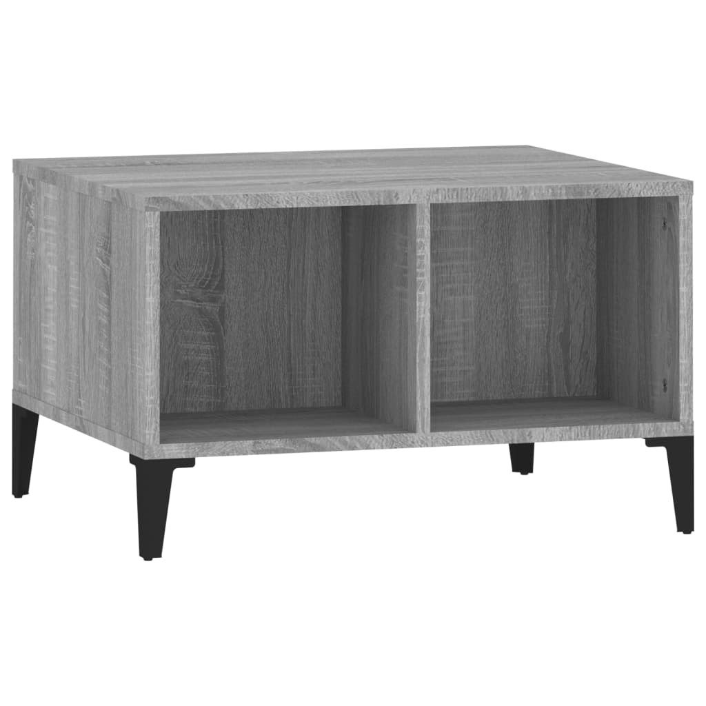 Salontafel 60x50x36,5 cm bewerkt hout grijs is nu te koop bij PeponiXL, paradijselijk wonen!