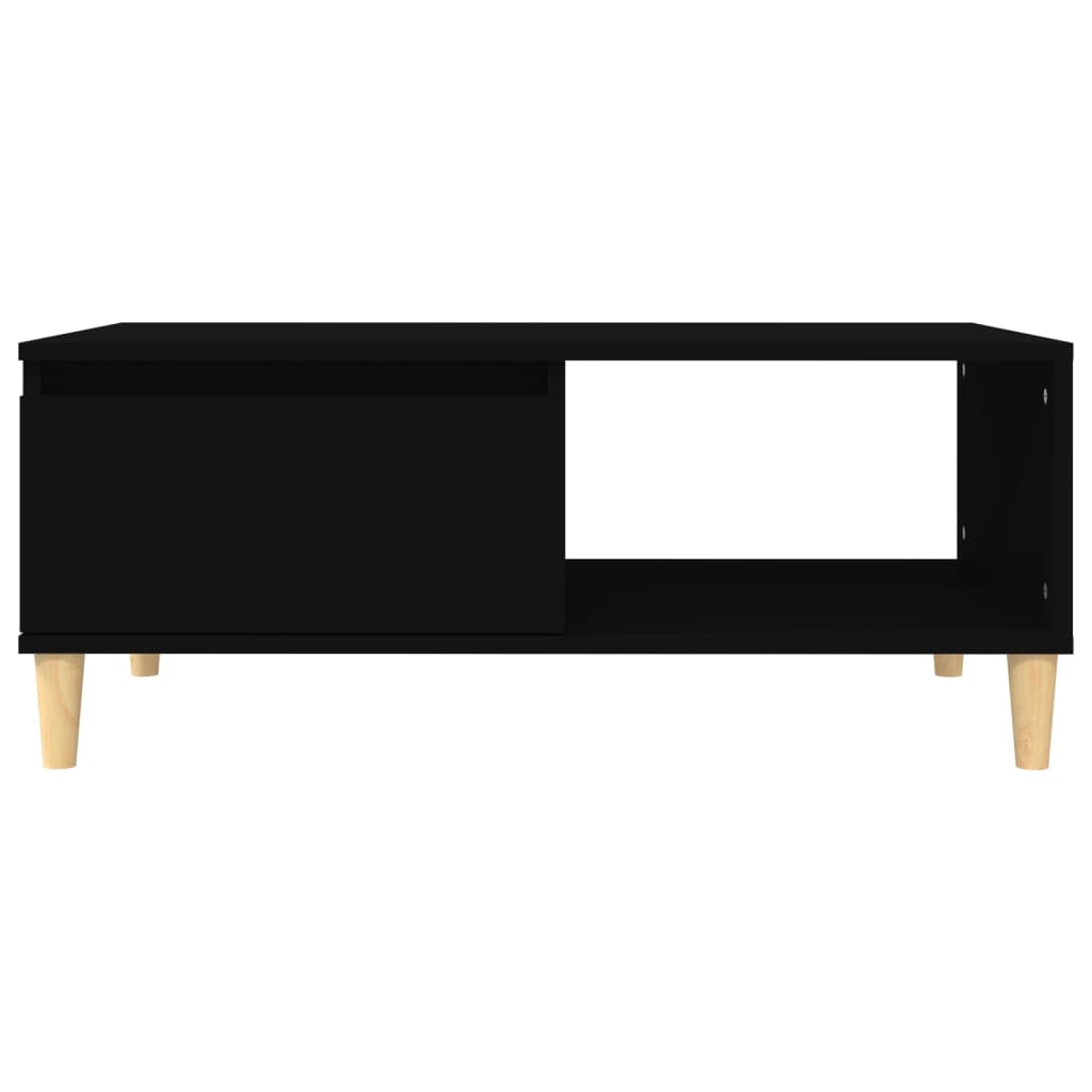 Salontafel 90x50x36,5 cm bewerkt hout zwart is nu te koop bij PeponiXL, paradijselijk wonen!