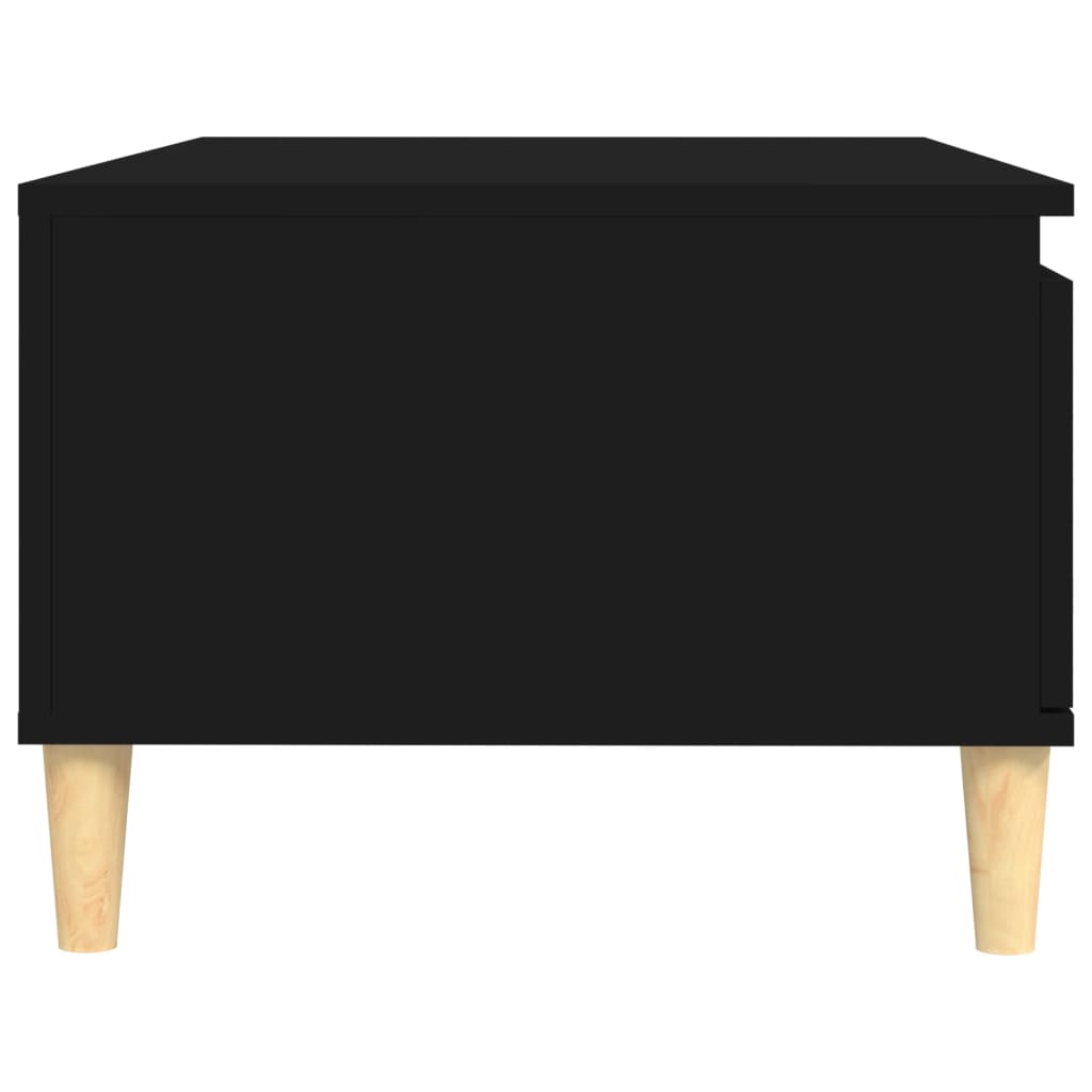 Salontafel 90x50x36,5 cm bewerkt hout zwart is nu te koop bij PeponiXL, paradijselijk wonen!