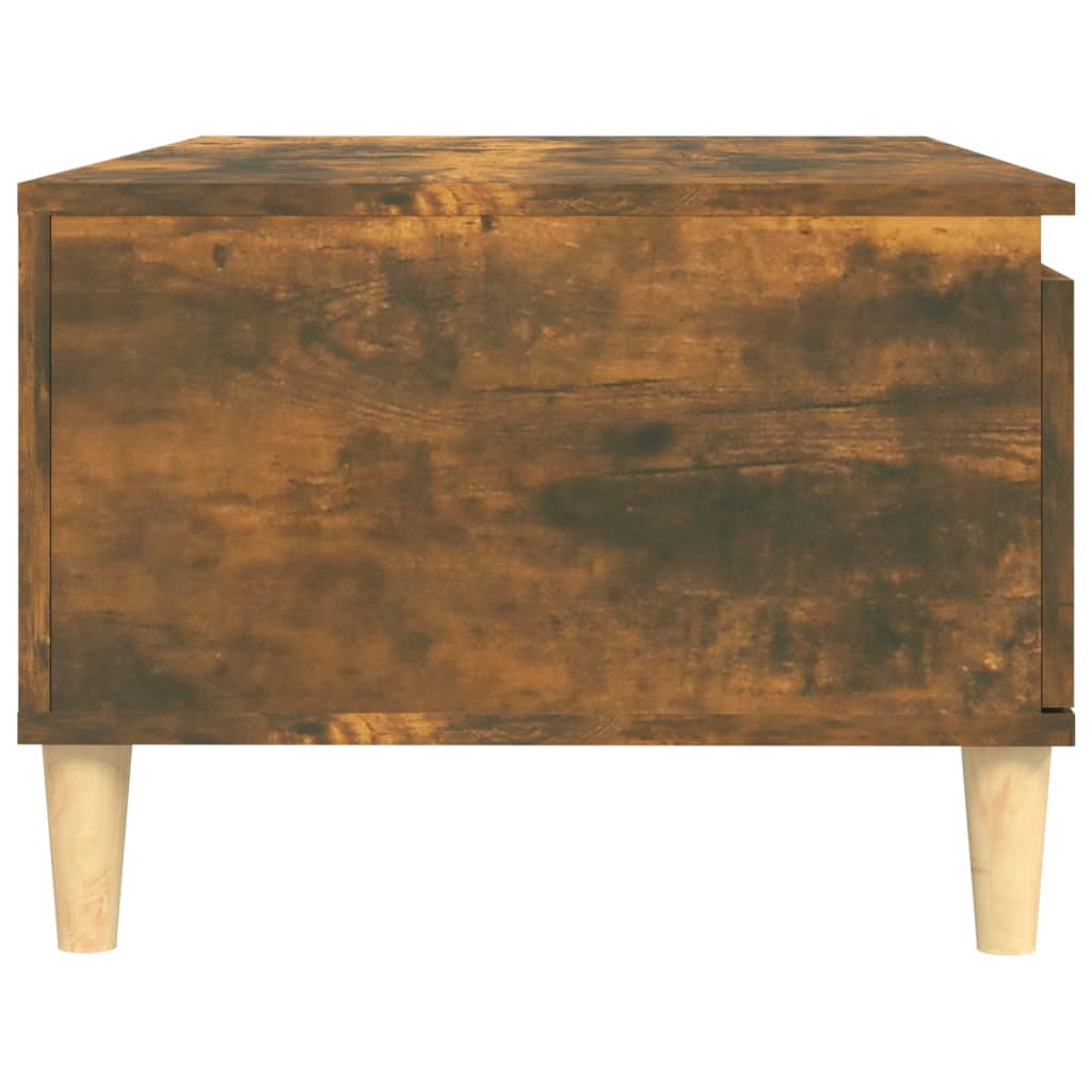 Salontafel 90x50x36,5 cm bewerkt hout gerookt eikenkleurig is nu te koop bij PeponiXL, paradijselijk wonen!
