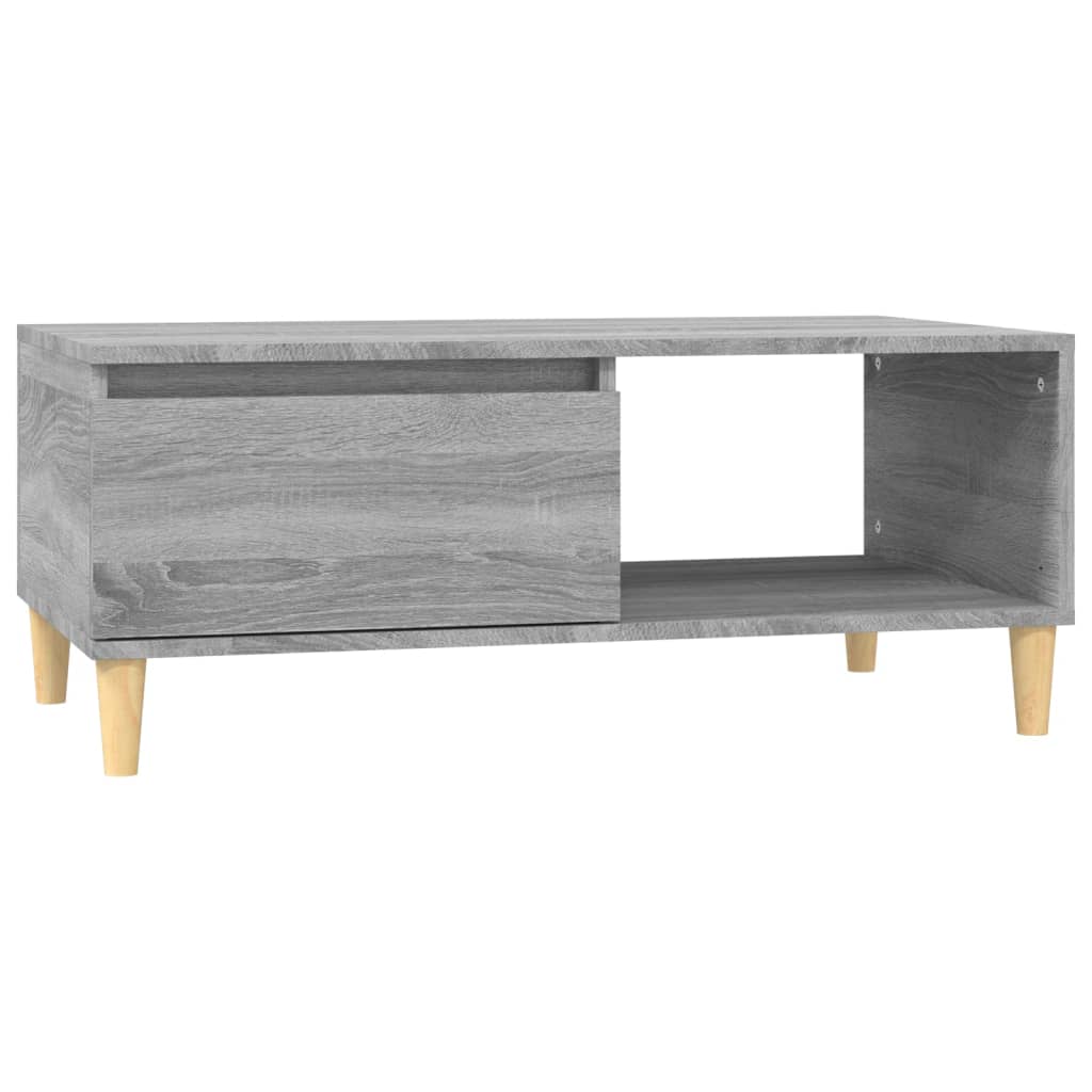 Salontafel 90x50x36,5 cm bewerkt hout grijs sonoma is nu te koop bij PeponiXL, paradijselijk wonen!