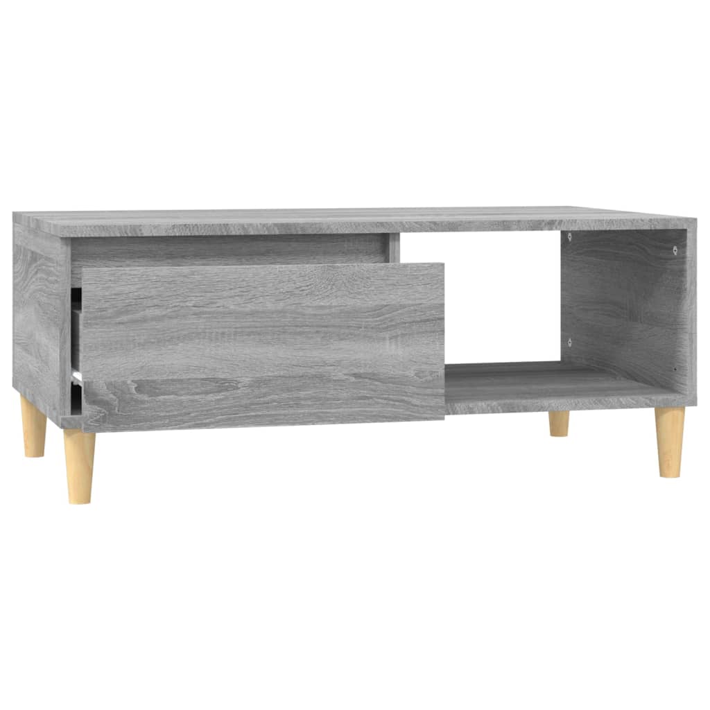 Salontafel 90x50x36,5 cm bewerkt hout grijs sonoma is nu te koop bij PeponiXL, paradijselijk wonen!