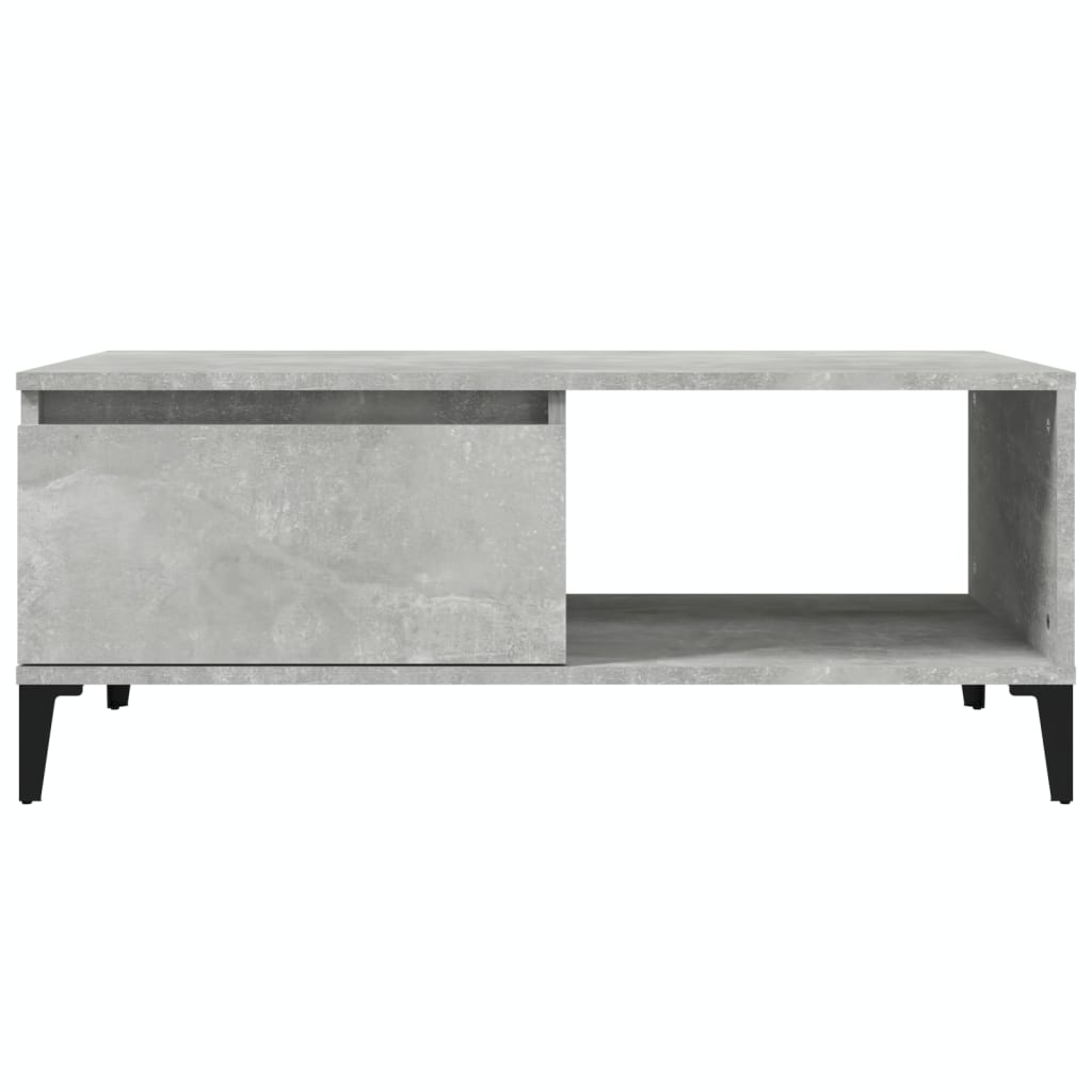Salontafel 90x50x36,5 cm bewerkt hout betongrijs is nu te koop bij PeponiXL, paradijselijk wonen!