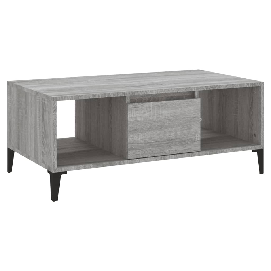 Salontafel 90x50x36,5 cm bewerkt hout grijs sonoma is nu te koop bij PeponiXL, paradijselijk wonen!