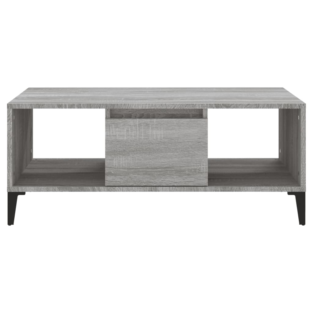 Salontafel 90x50x36,5 cm bewerkt hout grijs sonoma is nu te koop bij PeponiXL, paradijselijk wonen!