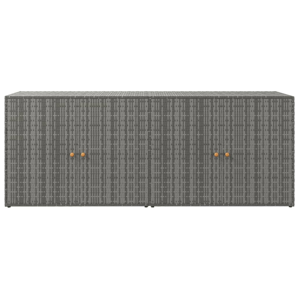 Tuinkast 198x55,5x80 cm poly rattan grijs is nu te koop bij PeponiXL, paradijselijk wonen!