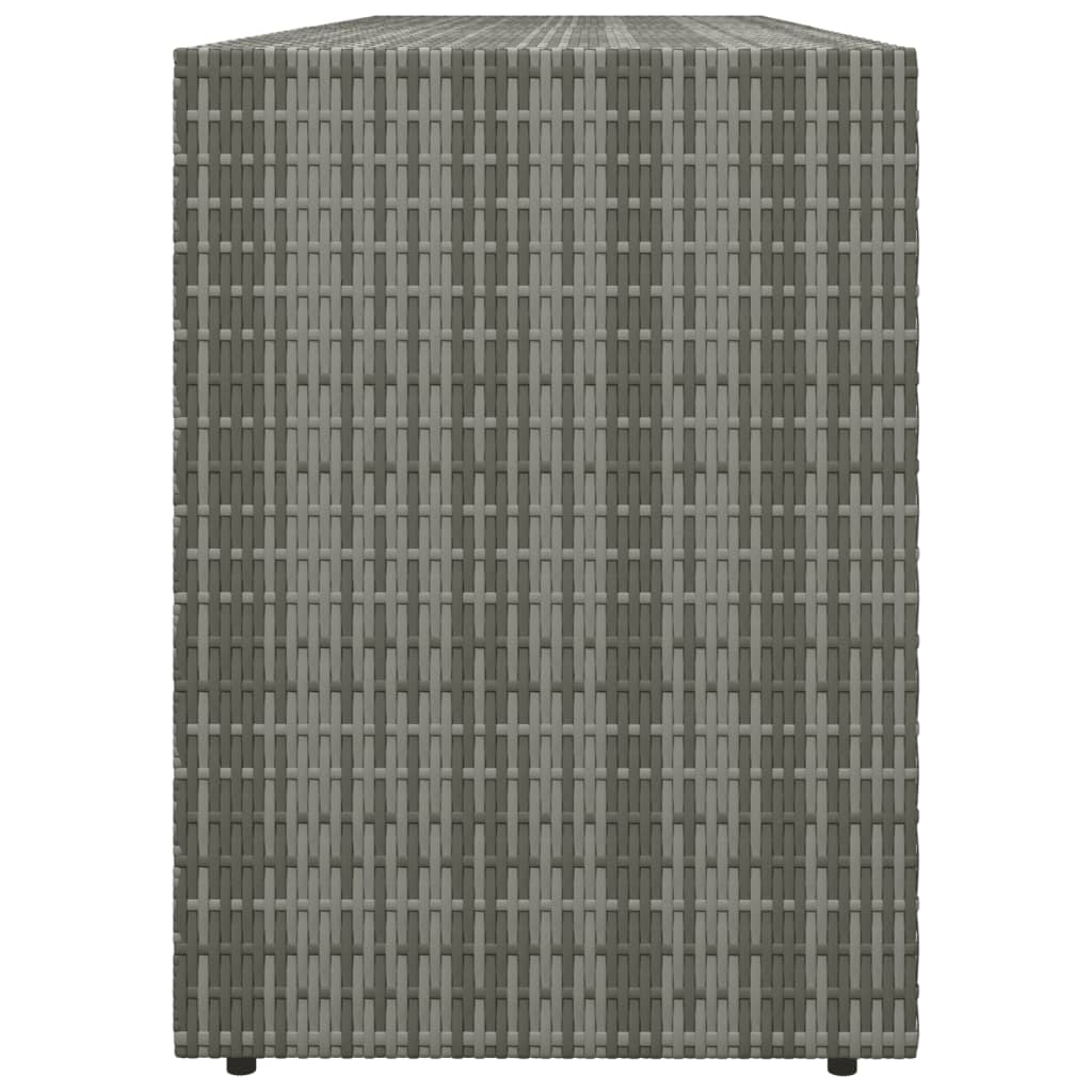 Tuinkast 198x55,5x80 cm poly rattan grijs is nu te koop bij PeponiXL, paradijselijk wonen!