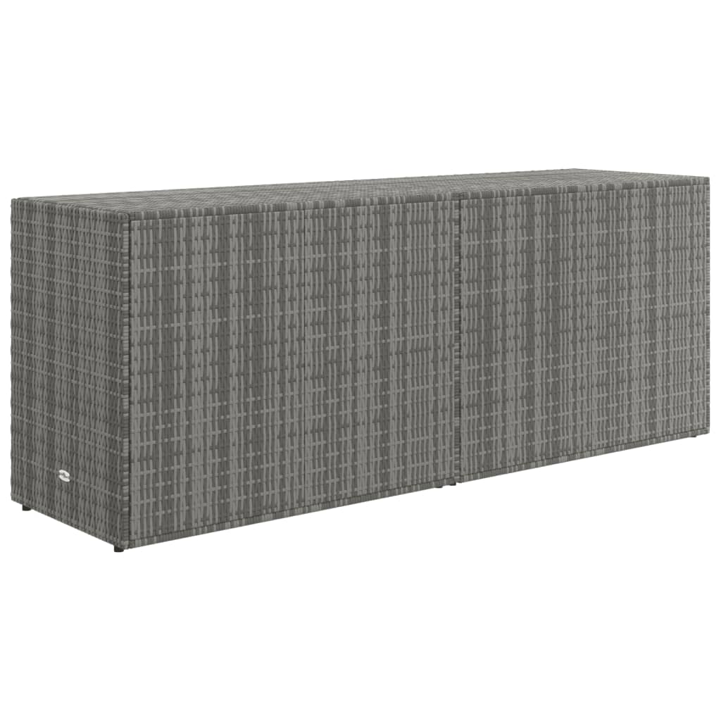 Tuinkast 198x55,5x80 cm poly rattan grijs is nu te koop bij PeponiXL, paradijselijk wonen!
