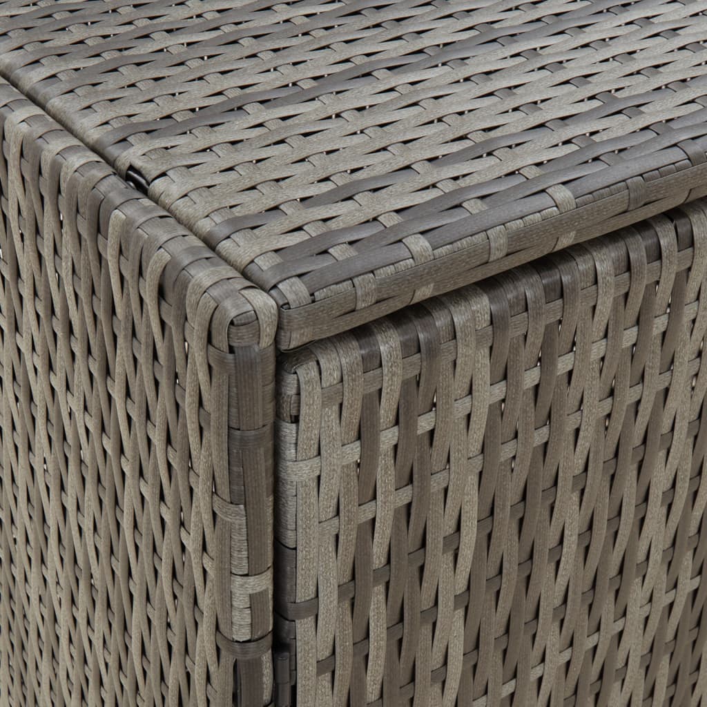 Tuinkast 198x55,5x80 cm poly rattan grijs is nu te koop bij PeponiXL, paradijselijk wonen!