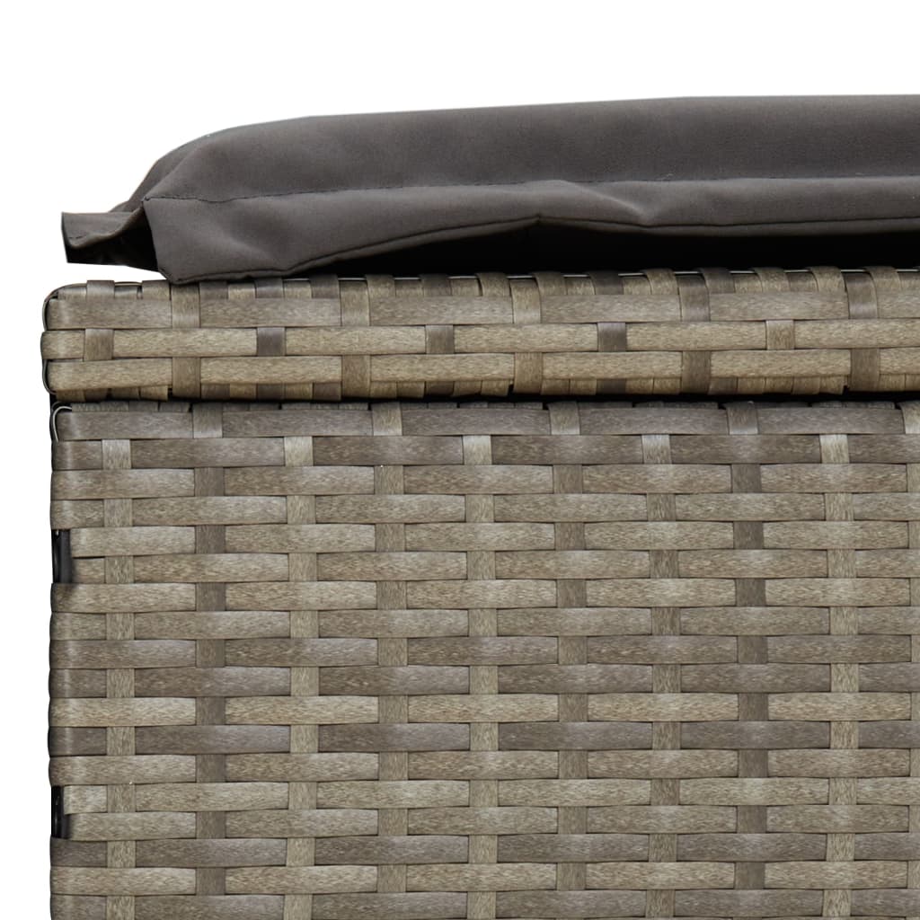 Ligbed met inklapbaar dak 213x63x97 cm poly rattan grijs is nu te koop bij PeponiXL, paradijselijk wonen!