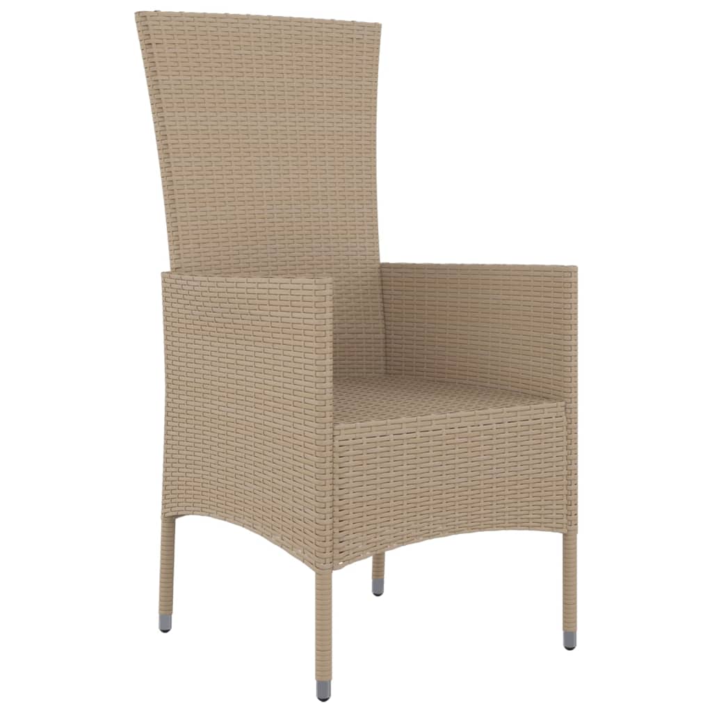 Tuinstoelen 2 st met kussens poly rattan beige is nu te koop bij PeponiXL, paradijselijk wonen!