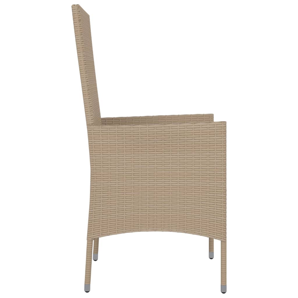 Tuinstoelen 2 st met kussens poly rattan beige is nu te koop bij PeponiXL, paradijselijk wonen!