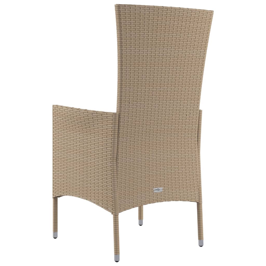 Tuinstoelen 2 st met kussens poly rattan beige is nu te koop bij PeponiXL, paradijselijk wonen!